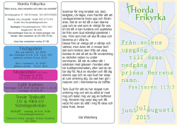 Juni - Horda Frikyrka