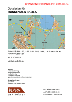 Detaljplan för RUNNEVÅLS SKOLA