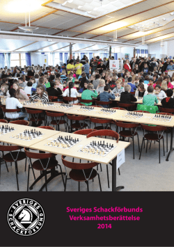 Sveriges Schackförbunds Verksamhetsberättelse 2014