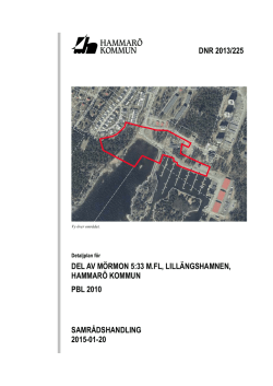 dnr 2013/225 del av mörmon 5:33 m.fl, lillängshamnen, hammarö