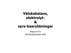 Vätskebalans & Elektrolyt-& syra-bas rubbningar - Ping-Pong
