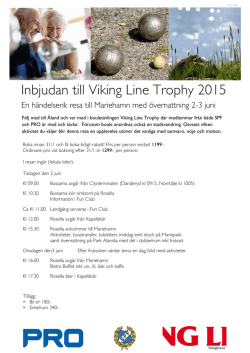 Inbjudan till Viking Line Trophy 2015