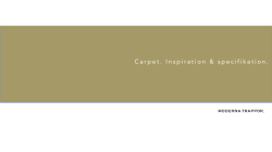 Carpet. Inspiration & specifikation.