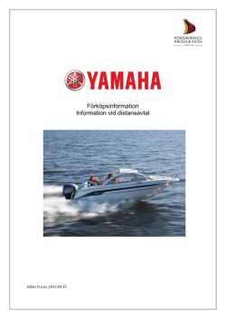 Förköpsinformation Yamaha båtförsäkring
