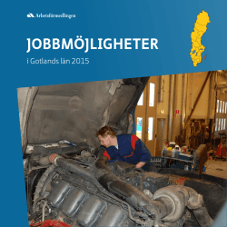 Jobbmöjligheter i Gotlands län 2015