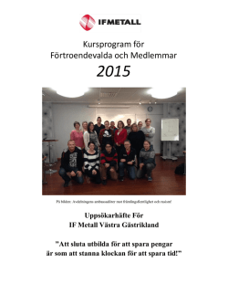 Kursprogram för 2015 rev 20 jan
