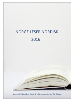 NORGE LESER NORDISK 2016 - Nordisk informasjonskontor