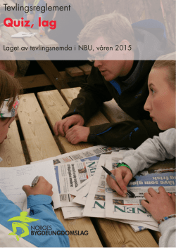 Last ned og vis Quiz-t - Norges Bygdeungdomslag