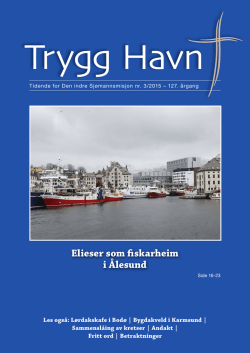 Trygg Havn 3 2015 - den indre sjømannsmisjon