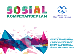 Sosial kompetanseplanen for Drammen Montessoriskole kan lastes