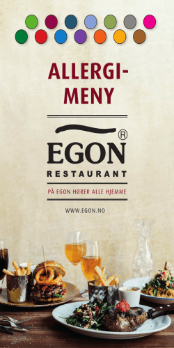 Allergimeny - Egon Restaurant
