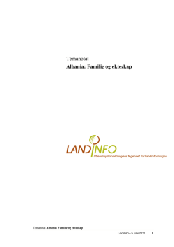 Temanotat Albania: Familie og ekteskap