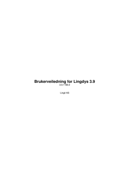 Brukerveiledning for Lingdys 3.9