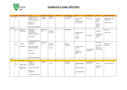 Årsplan for 3. trinn 2015-2016