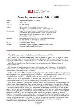 Borgarting lagmannsrett - LB-2011-190420