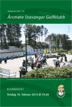 arsmelding sgk 14 - Stavanger Golfklubb
