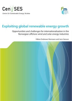 Exploiting global renewable energy growth