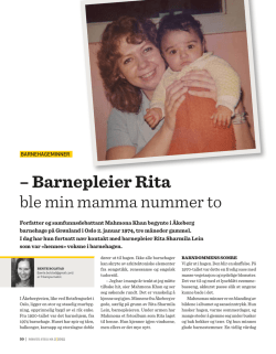 – Barnepleier Rita ble min mamma nummer to