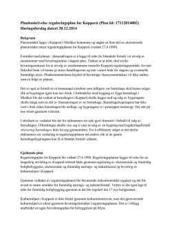 Planbeskrivelse reguleringsplan for Kopperå (Plan Id: 17112014002