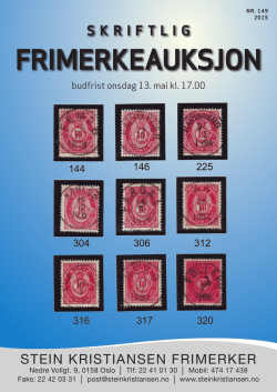 FRIMERKEAUKSJON - Stein Kristiansen