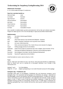 Les årsberetningen for Sarpsborg Geologiforening 2014 Pdf