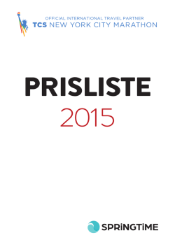 NYCM 2015 – Prisliste