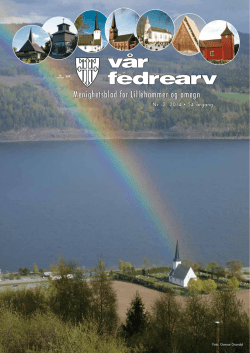 Vår Fedrearv nr 2 2014 - Lillehammer Kirkelige Fellesråd > Forside