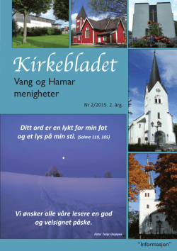 Kirkebladet - Hamar kirkelige fellesråd
