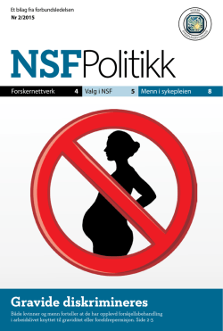 NSF Politikk nr. 02_2015 - Norsk Sykepleierforbund