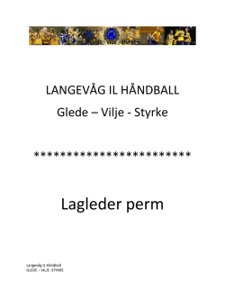 Komplett Laglederinfo Langevåg Håndball 2015