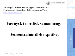 Det sentralnordiske språket