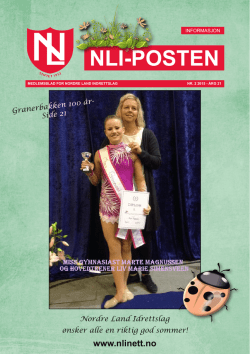 NLI Posten 2015 nr 2 - Nordre Land Idrettslag
