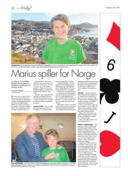 Marius spiller for Norge
