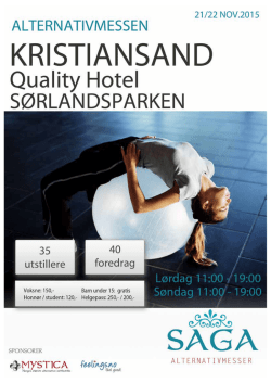 Kristiansand Messeprogram Nov 2015