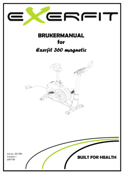 BRUKERMANUAL for Exerfit 360 magnetic