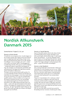Opplevelser fra Nordisk Allkunstverk Danmark 2015