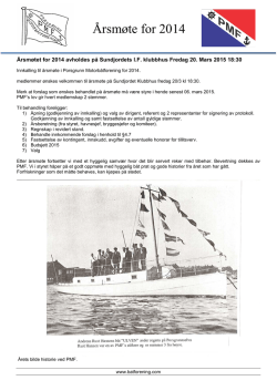 Årsrapport PMF 2014 - Porsgrunn Motorbåtforening