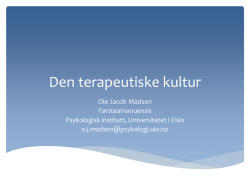 Den terapeutiske kultur - Norsk Psykologforening