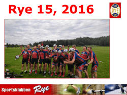 To lag i 2016 - Sportsklubben Rye