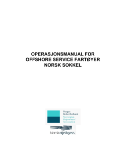 Operasjonsmanual for offshore service