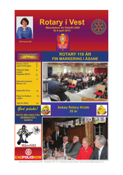 Rotary i Vest nr.6 Mars 2015