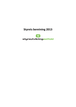 Årsberetning 2013 - Styreutvikling Østfold
