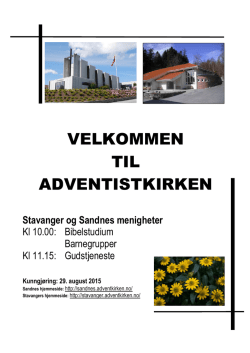 infoblad-20150829 - Adventkirken i Stavanger