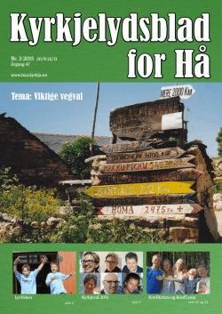 Tema: Viktige vegval - H&aring; kyrkjelege fellesr&aring;d