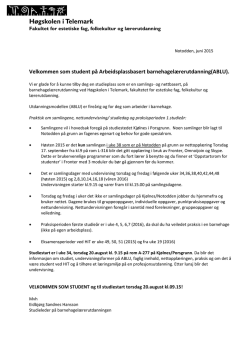 Informasjonsskriv ABLU Porsgrunn 2015