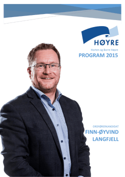 PROGRAM 2015 FINN-ØYVIND LANGFJELL