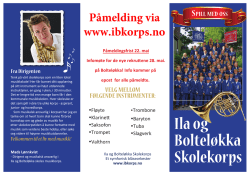 Folder korps 2015 - Ila og Bolteløkka skoles musikkorps