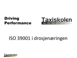 NS-ISO 39001 i drosjenæringen