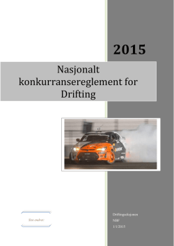 Nasjonalt konkurransereglement for Drifting