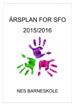 ÅRSPLAN FOR SFO 2015/2016